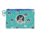 Cute Turquoise Alice Rabbit Canvas Cosmetic Bag View1