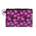 Deep Pink Cannabis Marijuana Canvas Cosmetic Bag View1