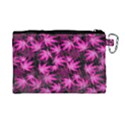 Deep Pink Cannabis Marijuana Canvas Cosmetic Bag View2