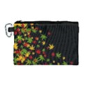 Cannabis Black Marijuana Leaves Canvas Cosmetic Bag  View1