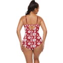 Hawaii Red Pattern Hibiscus Flowers Retro Full Coverage Swimsuit Clone View4