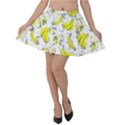 Banana White Velvet Skater Skirt View1