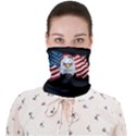 Eagle Black American USA Flag Print Seamless Face Mask Bandanas for Dust Outdoor (Adult) View1