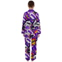 Fun Pop Art Words Medium Purple Satin Long Sleeve Pyjamas Set View2