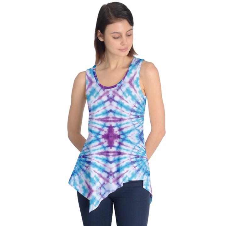 Blue & Purple Tie Dye Tunic Top