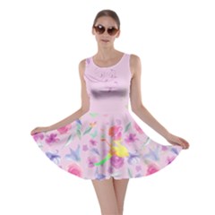 Easter Fairy Paint Floral Plum Skater Dress