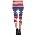 US Stars Stripes Red Capri Leggings  View1