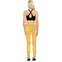 Dark Yellow Pattern Music Notes and Key Stretchy Pocket Leggings  View2