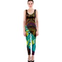 Ethnic Style Dark Green Triangle One Piece Catsuit View1