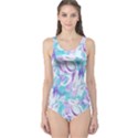 Mint Circles Athletic One Piece Swimsuit View1