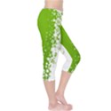 Green Yellow Floral Clover Leaves Capri Leggings  View4