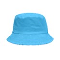 Sky Blue Polka Dots Love Pop Art Double-Side-Wear Reversible Bucket Hat View5