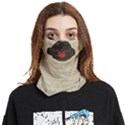 Beige Cute Pugs & Bear Face Covering Bandana (Two Sides) View1