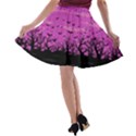 Bats Halloween Magenta & Black Night A-line Skater Skirt View2