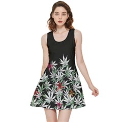 Cannabis Black & Bright Green Marijuana Reversible Sleeveless Dress by CoolDesigns