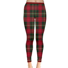 Red Xmas Plaid Inside Out Leggings