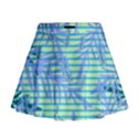 Blue Palm Mini Flare Skirt View1