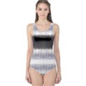 Gray Stripes One Piece Swimsuit View1