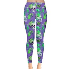 Violet Skull Leggings  by CoolDesigns