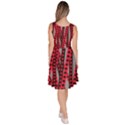 Stripes Print Deep Pink & Gray Knee Length Skater Dress With Pockets View4