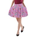 Lavendar Yummy Colorful Sweet Lollipop Candy Macaroon Cupcake Donut Seamless A-Line Pocket Skirt  View1