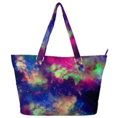 Colorful Space Pink Galax And Stars Shoulder Bag by CoolDesigns