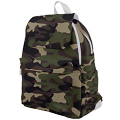 Texture Military Camouflage Repeats Seamless Army Green Hunting Top Flap Backpack by Bedest