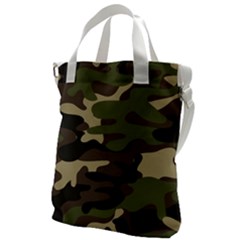 Texture Military Camouflage Repeats Seamless Army Green Hunting Canvas Messenger Bag by Bedest