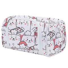 Cute Cat Chef Cooking Seamless Pattern Cartoon Toiletries Pouch by Bedest