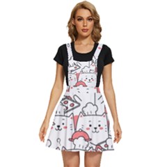 Cute Cat Chef Cooking Seamless Pattern Cartoon Apron Dress by Bedest