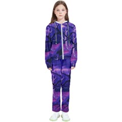 Forest Night Sky Clouds Mystical Kids  Tracksuit by Bedest