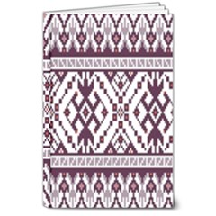 Illustration Ukrainian Folk Seamless Pattern Ornament 8  X 10  Hardcover Notebook