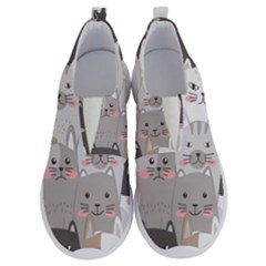 Cute Cats Seamless Pattern No Lace Lightweight Shoes by Bedest