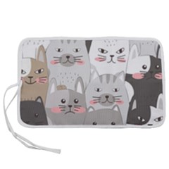 Cute Cats Seamless Pattern Pen Storage Case (s) by Bedest