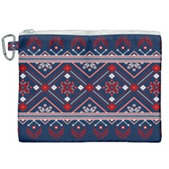 Ukrainian Folk Seamless Pattern Ornament Art Canvas Cosmetic Bag (xxl)