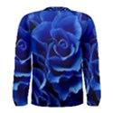 Blue Roses Flowers Plant Romance Blossom Bloom Nature Flora Petals Men s Long Sleeve T-Shirt View2