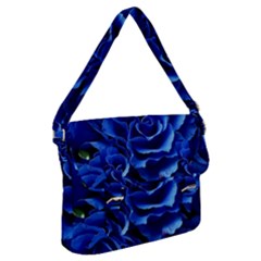 Blue Roses Flowers Plant Romance Blossom Bloom Nature Flora Petals Buckle Messenger Bag by Bedest