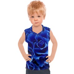 Blue Roses Flowers Plant Romance Blossom Bloom Nature Flora Petals Kids  Sport Tank Top