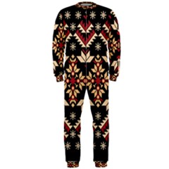 Vector Illustration Of Ukrainian Folk Seamless Pattern Ethnic Ornament Border Element Traditional Onepiece Jumpsuit (men)