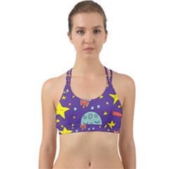 Card With Lovely Planets Back Web Sports Bra