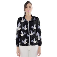 Crane Pattern Bird Animal Women s Windbreaker