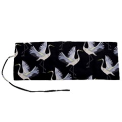 Crane Pattern Bird Animal Roll Up Canvas Pencil Holder (s)