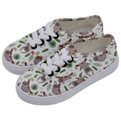 Seamless Pattern With Cute Sloths Kids  Classic Low Top Sneakers by Bedest