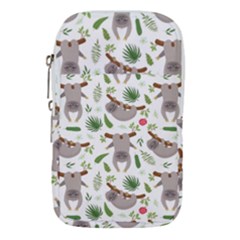 Seamless Pattern With Cute Sloths Waist Pouch (large) by Bedest