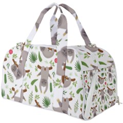 Seamless Pattern With Cute Sloths Burner Gym Duffel Bag by Bedest