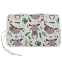 Seamless Pattern With Cute Sloths Pen Storage Case (m) by Bedest