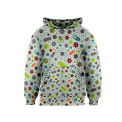 Seamless Pattern With Viruses Kids  Pullover Hoodie