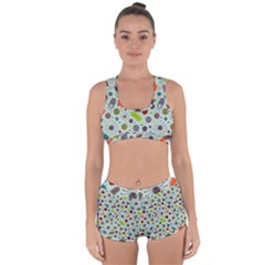 Seamless Pattern With Viruses Racerback Boyleg Bikini Set