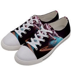 Stuck On Saturn Astronaut Planet Space Men s Low Top Canvas Sneakers