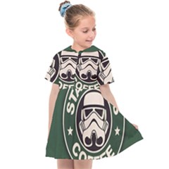 Stormtrooper Coffee Kids  Sailor Dress by Cendanart